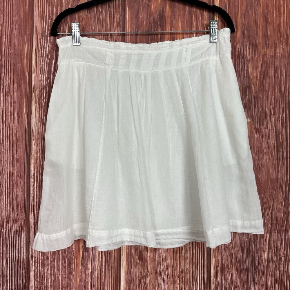 Old Navy White Mini Skirt Flare Y2K 2000s Pockets Womens Size 4